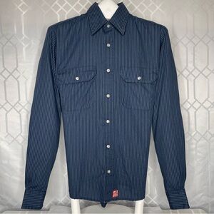 Vans x Red Kap Pinstripe Long Sleeve Work Shirt Medium